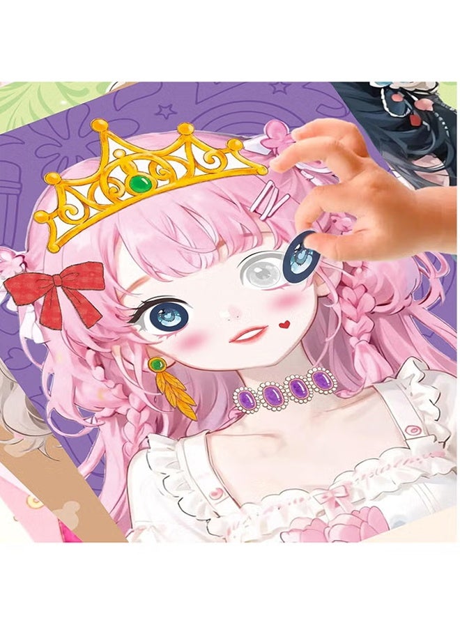 Jamal Art Craft Activity for Kids, Paper Craft Kits - Paper Makeup DIY Girls Toy Kit with Diamond Painting & Princess Dress Up Set, Birthday Party Gift for Girls - Image 2